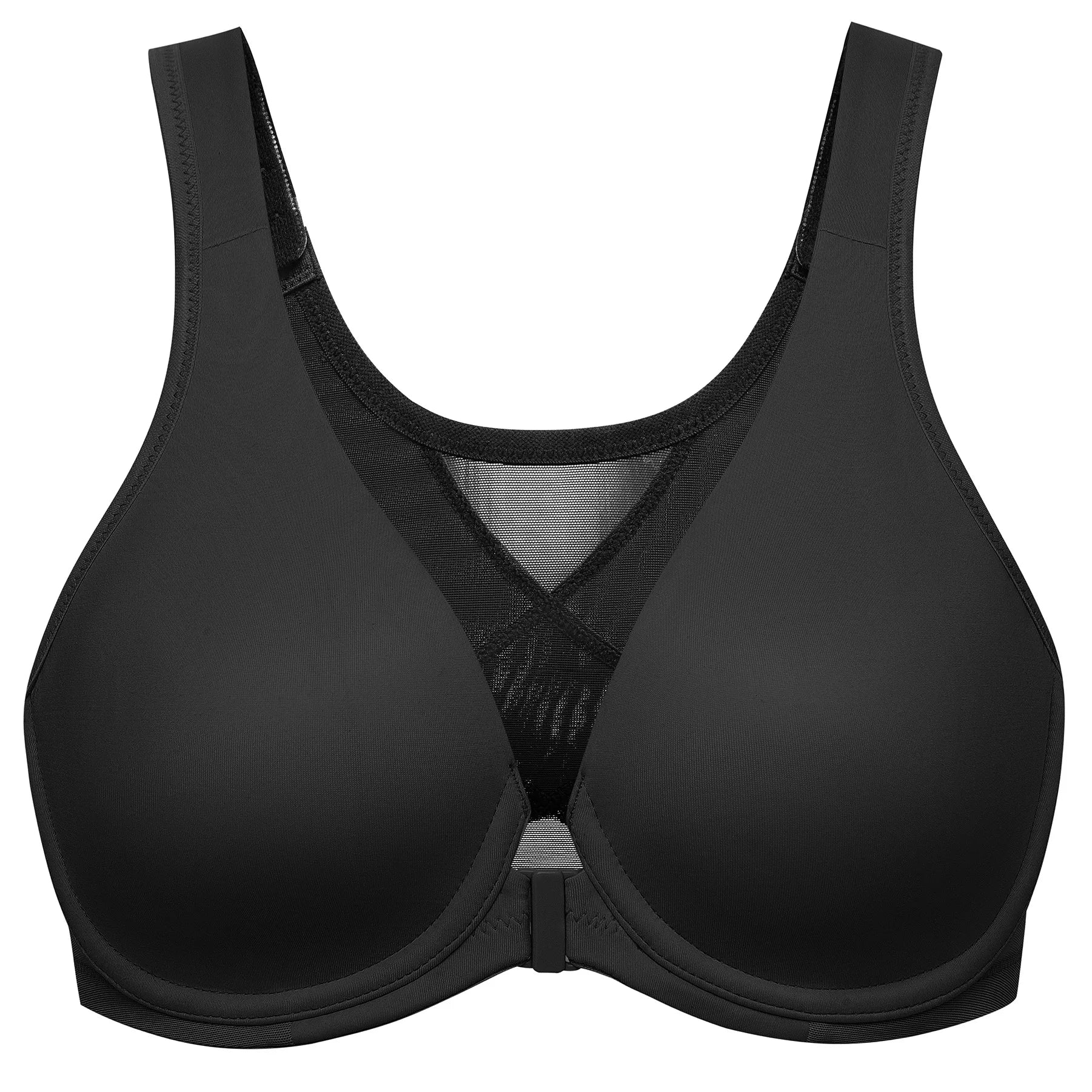 Plus Size Front Closure Posture Bra | Underwire Back Support Full Coverage