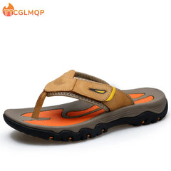 New Quality Leather Non-Slip Slippers for Men by Snagg A Slipper