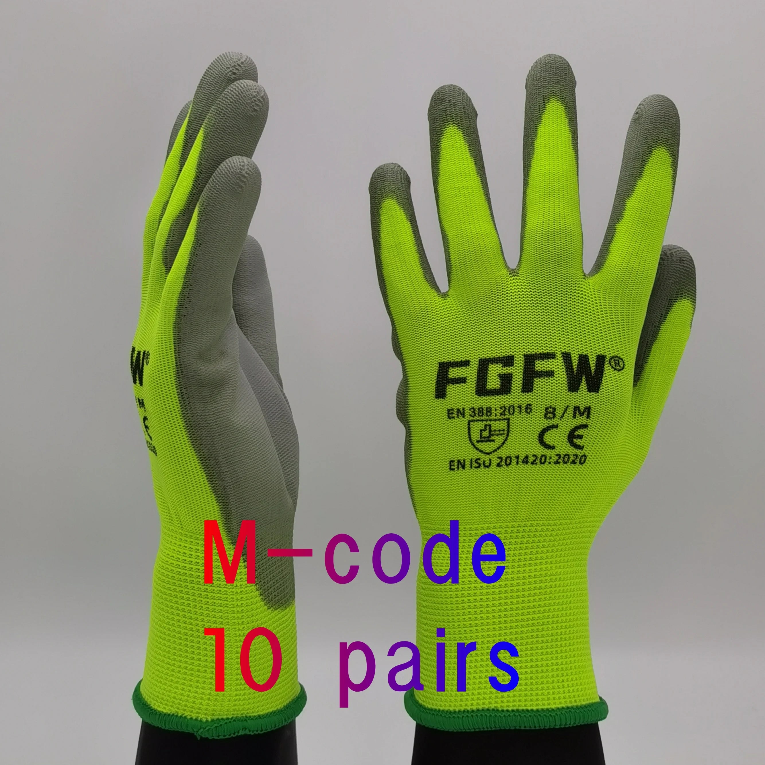10 Pairs PU Coated Work Gloves by Snagg A Gloves