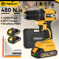 MELLWIN 480N·m Brushless Cordless Impact Drill