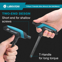 LIBRATON 7-Piece T-Handle Allen Key Set