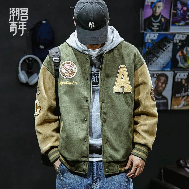 Baseball Embroidered Bomber Jacket - SnaggIt