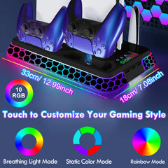RGB Cooling Station for PS5 Includes Controller Charging Dock and Console Organizer Stand by Snagg A PS Stand