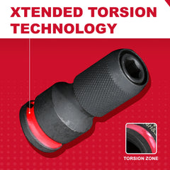 3/8" Square Drive to 1/4" Quick-Release Impact Bit Holder – Magnetic Hex Socket Adapter for Screwdriver Bits