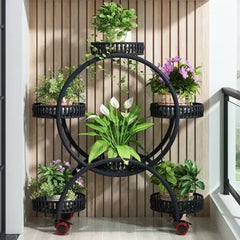 4 Tier Rolling Plant Stand with 6 Pots by Snagg A Rack