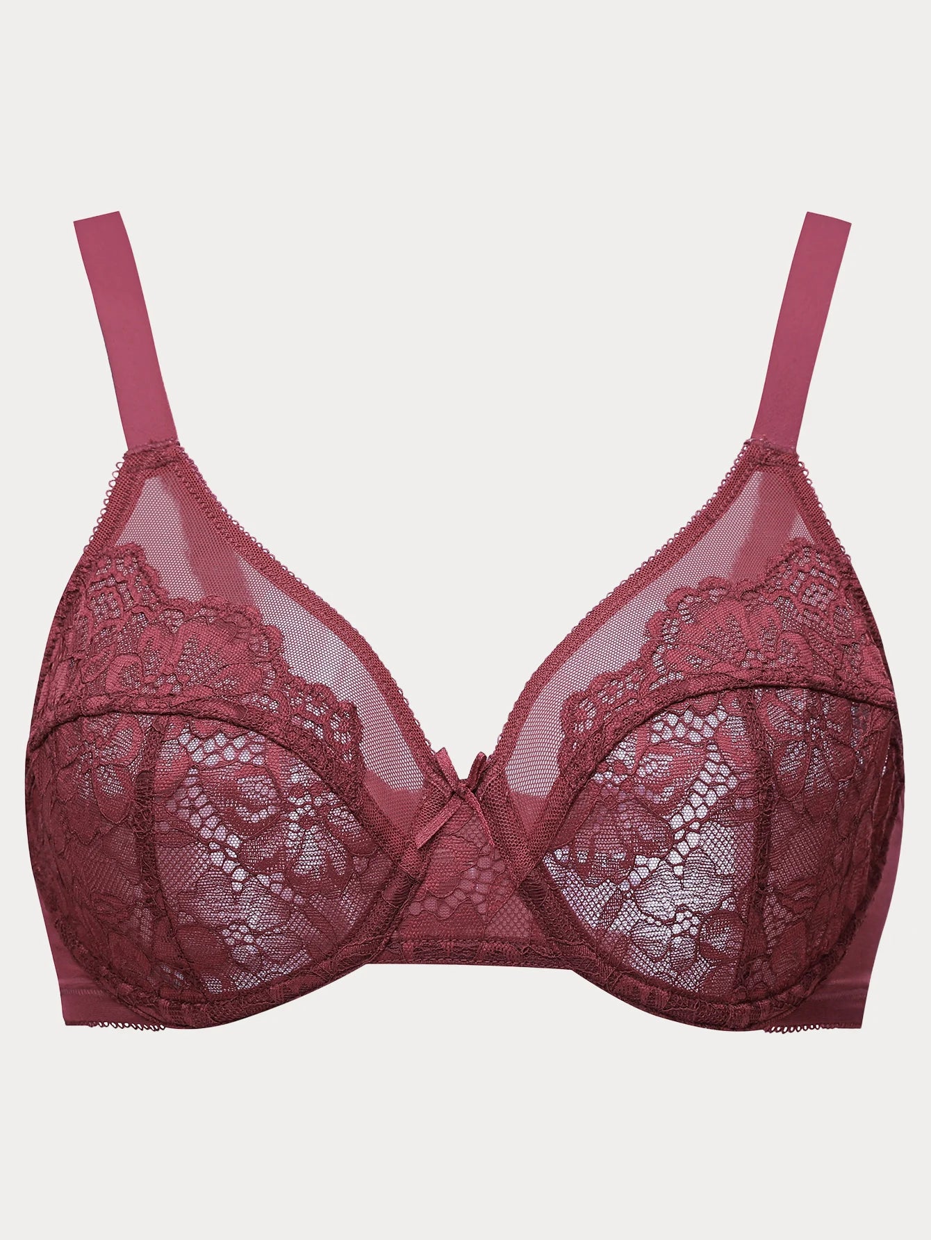 Plus Size Minimizer Bra | Floral Lace Underwire Full Coverage