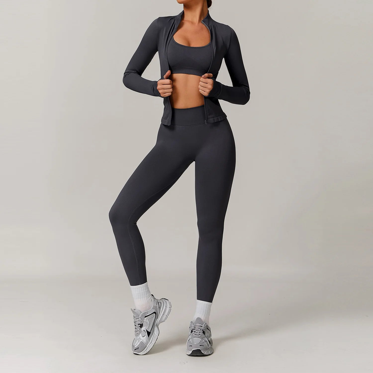 Women's 2/3-Piece Seamless Yoga Tracksuit | Gym Sports Bra & Leggings Fitness Set Sportswear