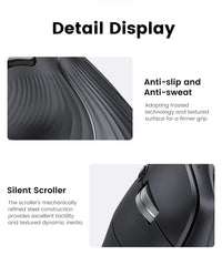 Ergonomic Vertical Wireless Mouse Bluetooth 5.0 & 2.4G Dual Mode for PC & Laptop by Snagg A Gaming Mouse