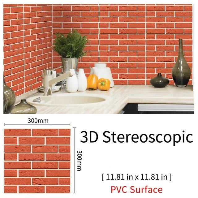 Imitation Brick & Cobblestone Wall Stickers by Snagg A Wall Sticker