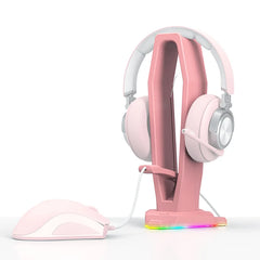 RGB Desktop Headphone Stand Detachable Mouse Cable Hook & Wire Organizer by Snagg A Headset Holder