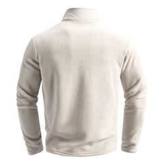 Men’s Outdoor Polar Fleece Pullover | Winter-Ready Half-Zip Thermal Top