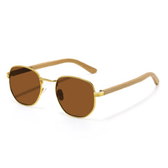 Metal & Bamboo Pilot Sunglasses by Snagg It Sunglasses