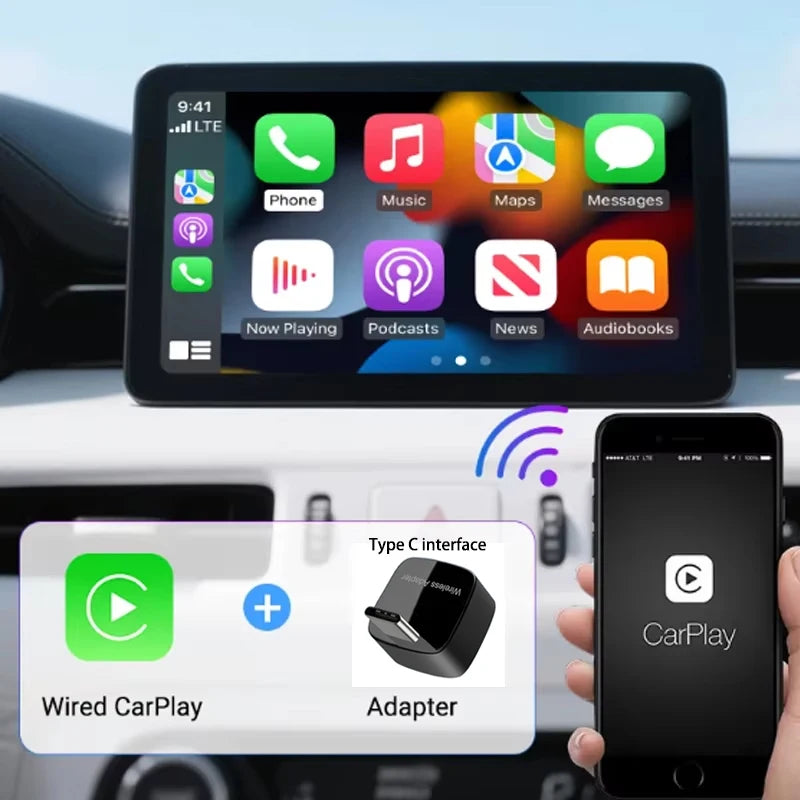 2025 Wireless CarPlay & Android Auto AI Box by Snagg A Car Adapter