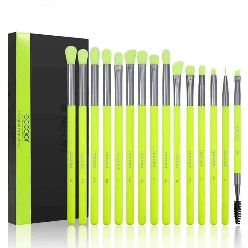 Professional Neon Green Master Series – High-Visibility Precision Makeup Brush Collection