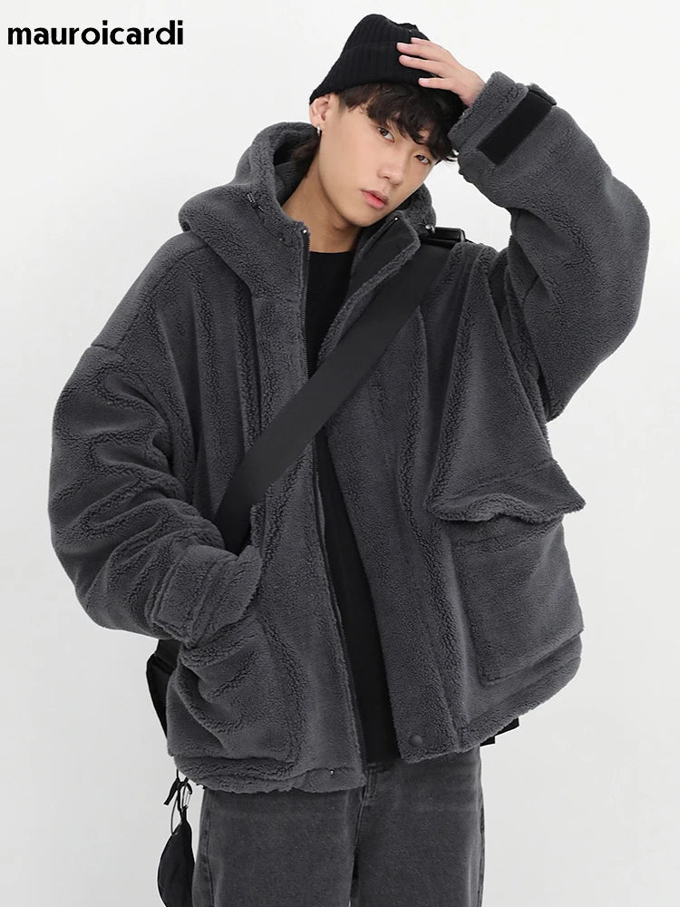 Oversized Sherpa Jacket with Hood by Snagg A Jacket