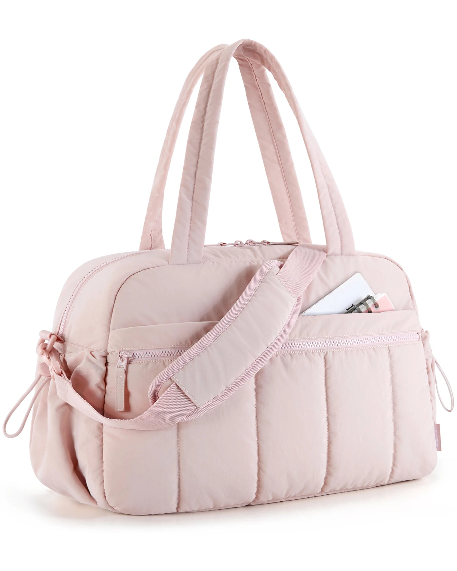 Women's Lightweight Weekender Duffel Bag – Water-Resistant Travel & Gym Carry-On with Wet Pocket (24L+)