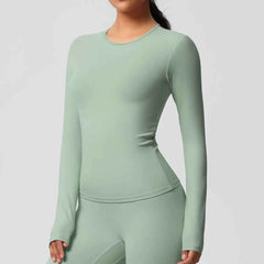 Women's Long Sleeve Yoga Shirt | Push-Up Gym Workout Top Dry-Fit Breathable High Elastic Sports