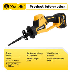 3600W Cordless Reciprocating Saw
