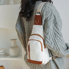 PU Leather Sling Crossbody Chest Bag