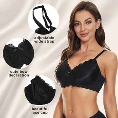 Floral Lace Minimizer Bra | Underwire Full Coverage Non-Padded T-Shirt Everyday
