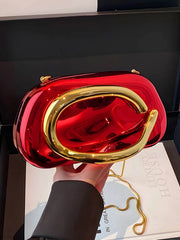 Acrylic Box-Shaped Evening Crossbody Bag - SnaggIt
