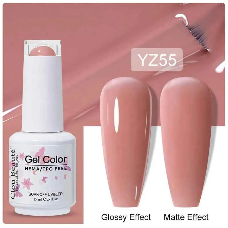 Professional 15ml HEMA & TPO Free Gel Polish – High-Performance Red & Multi Tone Semi Permanent Varnish