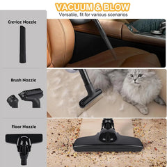 5 in 1 Handheld Electric Vacuum - High Power Portable Multi Surface Cleaner