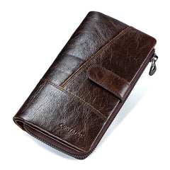 Genuine Leather Long Clutch Wallet