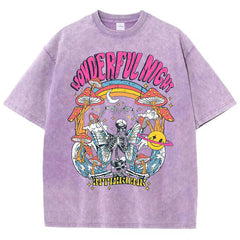 Wonderful Night Print Womans Streetwear T-Shirt