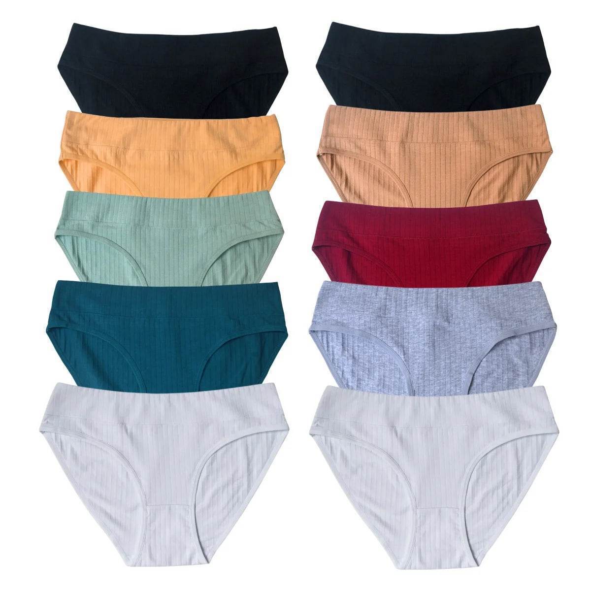 10-Pack Women’s Low-Waist Cotton Panties - SnaggIt