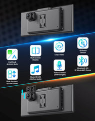 11.26" 4K Car DVR – Portable Dash Cam with Wireless CarPlay, Android Auto & 5G WiFi Navigation by Snagg A Car DVR