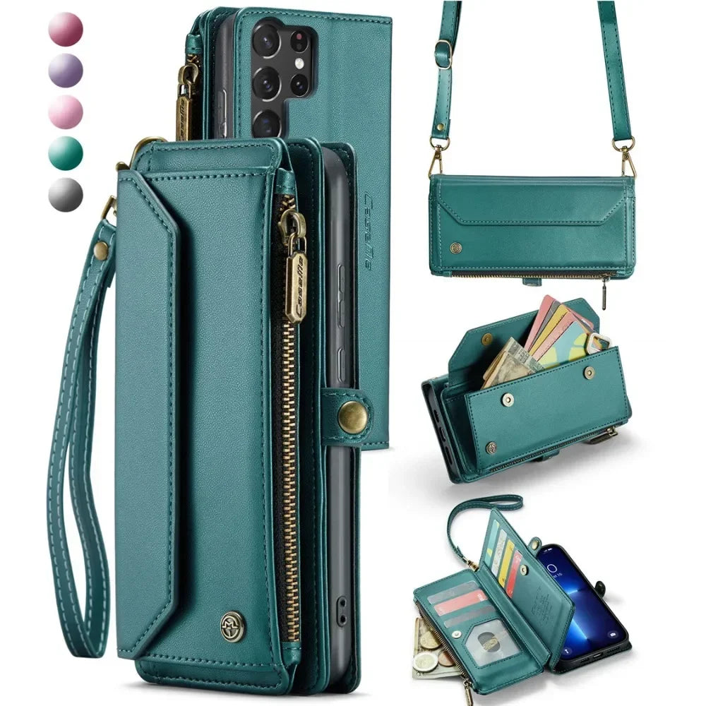 Crossbody Wallet Case for Samsung Galaxy S25 / A Series by Snagg A Phone Case