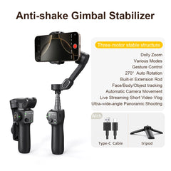3-Axis Handheld Gimbal Phone Stabilizer with Extension Rod by Snagg A Phone Holder