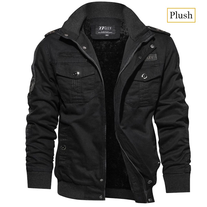 Men’s Tactical Jacket – Fleece-Lined, Windproof & Multi-Pocket Design by Snagg A Jacket