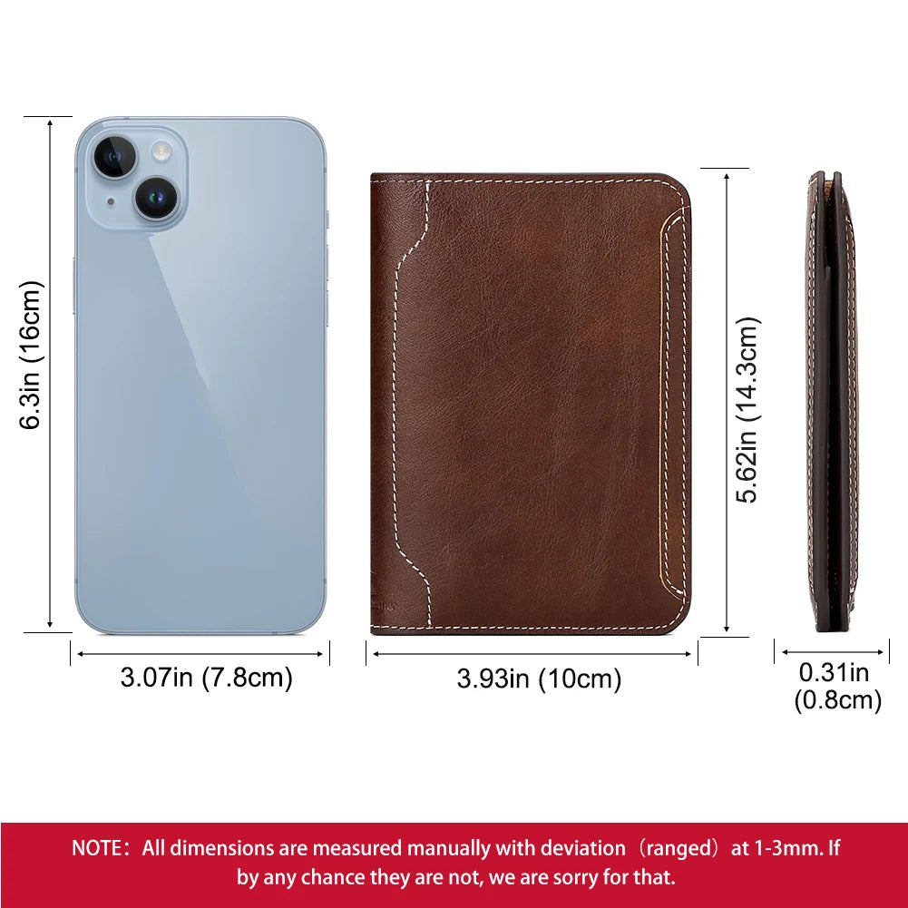 Genuine Leather RFID Passport Holder