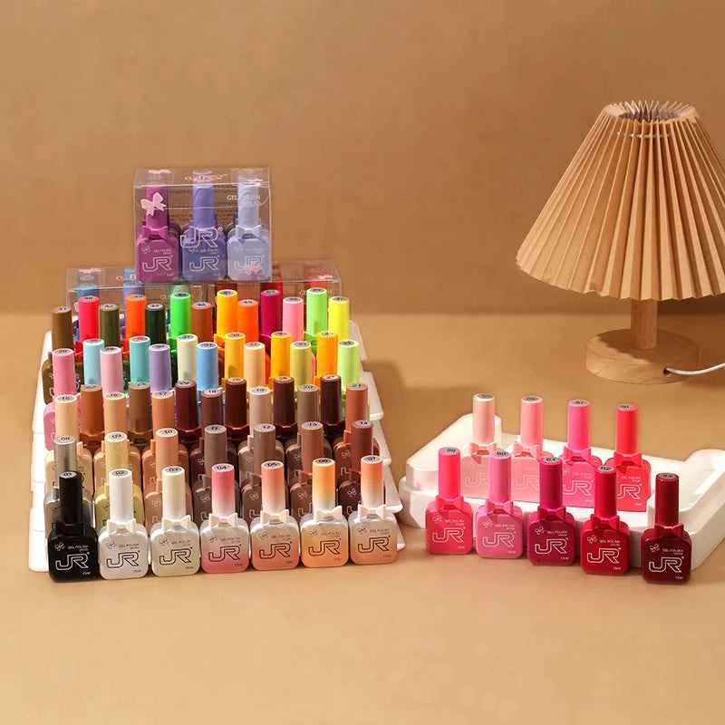 9pcs 15ml gel nail polish set Including Red Pink Nude - 10 Variants