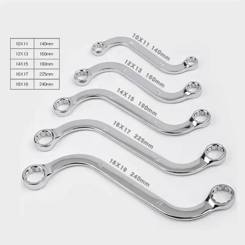5-Piece S-Type Double-Ended Box Wrench Set - SnaggIt