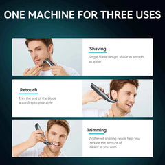 2 in 1 Professional Body & Facial Grooming System – High Torque Cordless Trimmer for Precision Personal Care