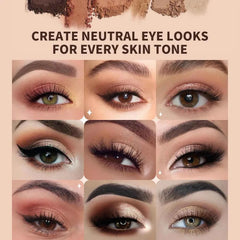 Elite 9 Color Neutral Gemstone Shadow Palette – High Pigment Earth Tones for Professional Day to Night Artistry