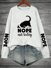Nope Not Today Print Womans Streetwear Hoodie