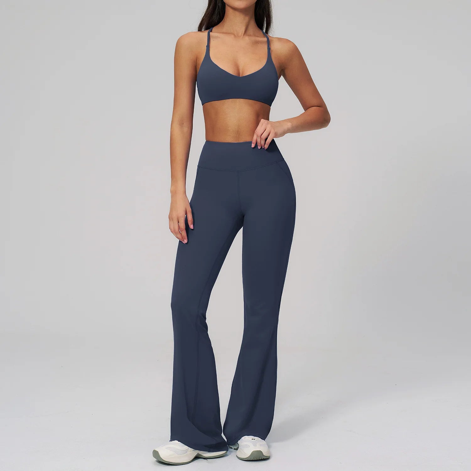Women's 2-Piece Athletic Yoga Set | Running Leggings & Sports Bra Breathable Gym Fitness Wear