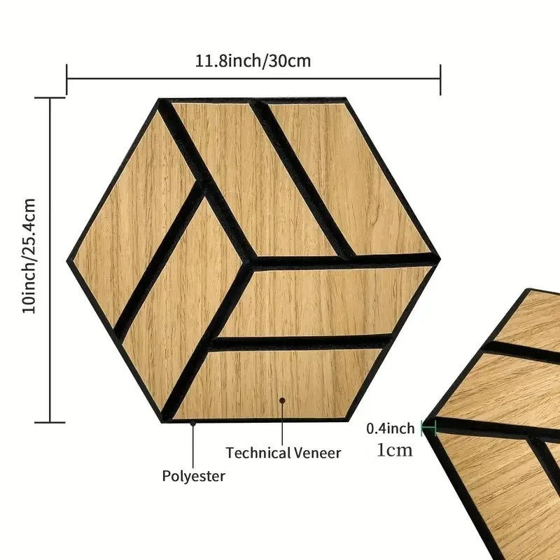 Wood Grain Acoustic Panel Wall Stickers by Snagg A Wall Sticker
