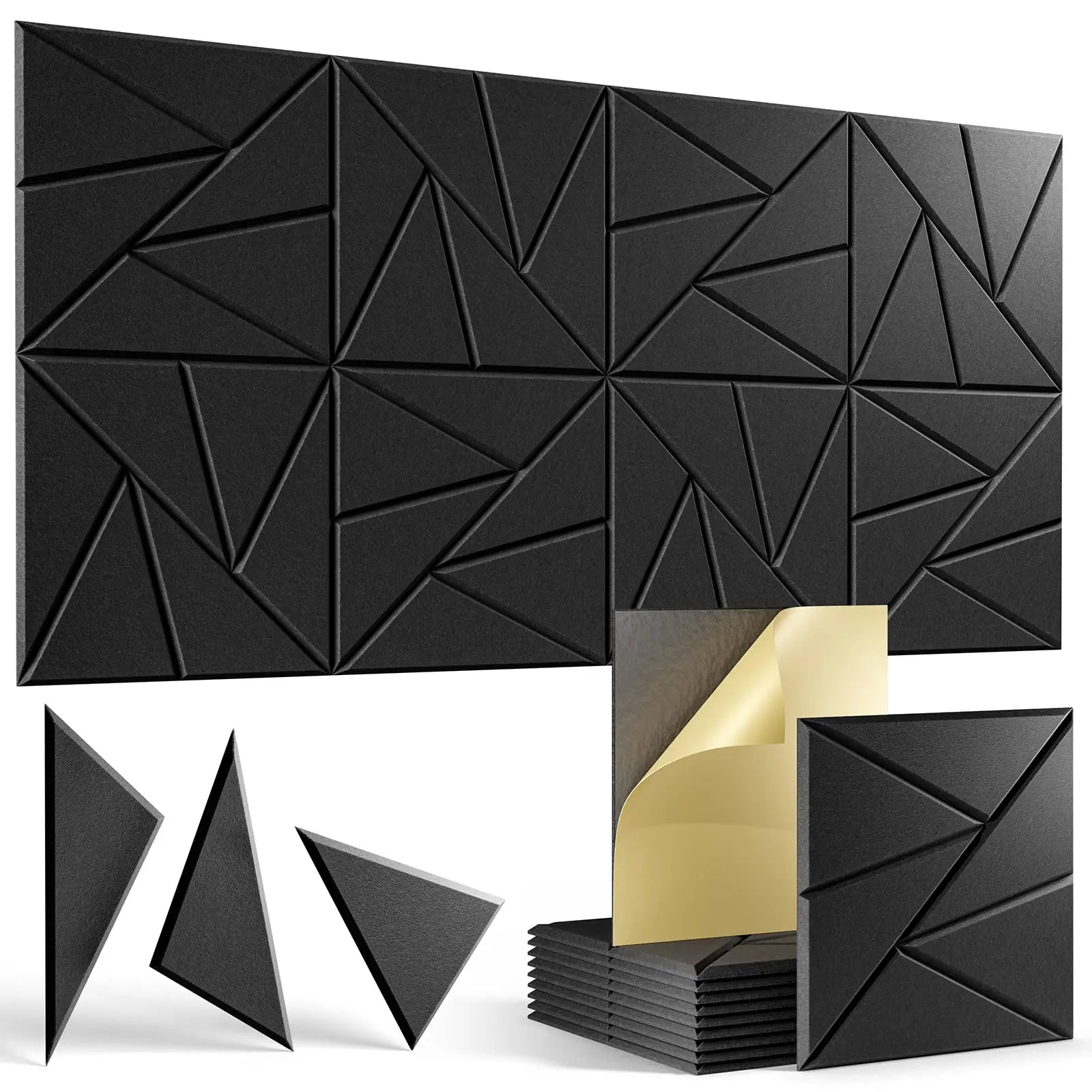Self Adhesive Acoustic Wall Panels – 12 Pack by Snagg A Wall Panel