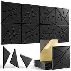 Self Adhesive Acoustic Wall Panels – 12 Pack by Snagg A Wall Panel