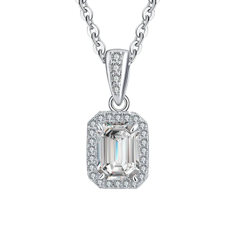 5×7MM Moissanite Pendant Necklace