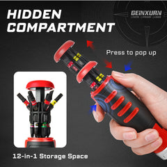 9 Pcs Ratcheting Screwdriver Set – Mini Ratchet Wrench with Magnetic Impact Bits & Nut Driver