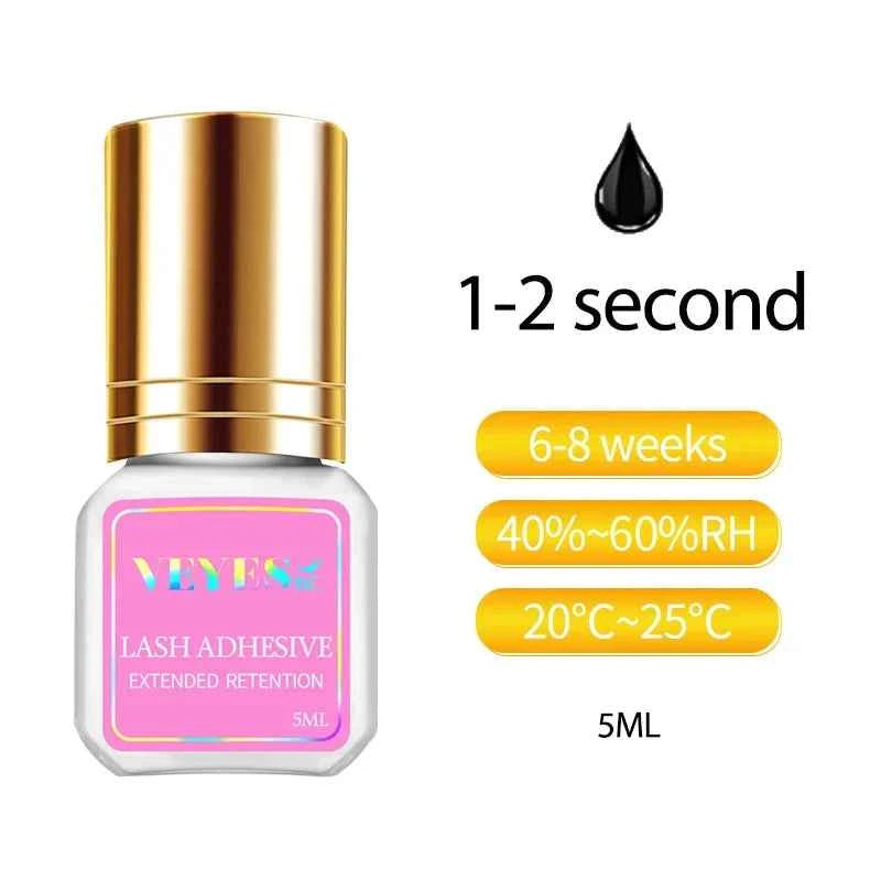 Professional 0.5-Second Fast-Drying Lash Adhesive – 7 Week Extreme Retention Formula