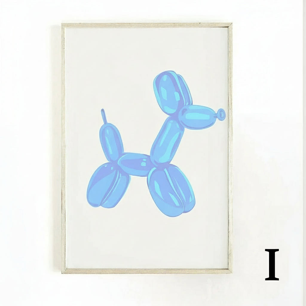 Modern Preppy Balloon Dog Canvas Print by Snagg A Print