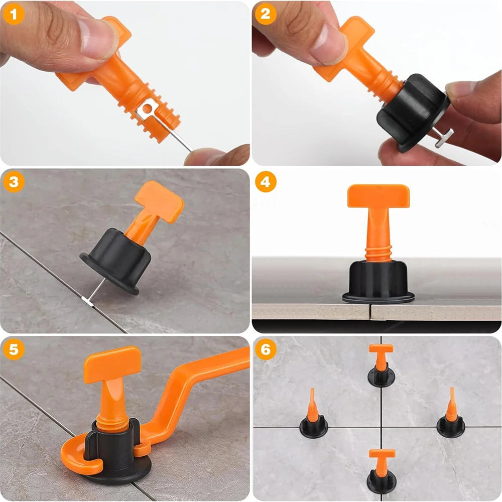 Tile Leveling System Kit Spacers | Floor & Wall Leveler Locator Positioning Set for Tiles Installation