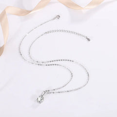 1–2CT Oval Moissanite Pendant Necklace